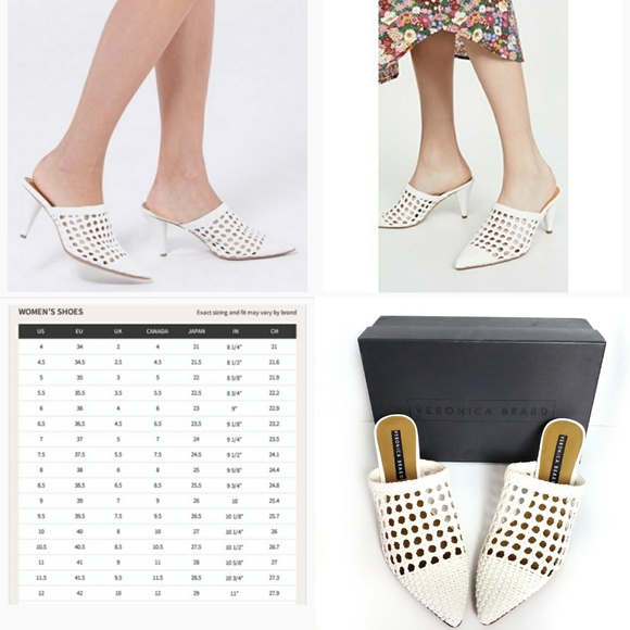 NIB Veronica Beard Woven Pointy Toe Mules Heels 11 - Picture 4 of 8